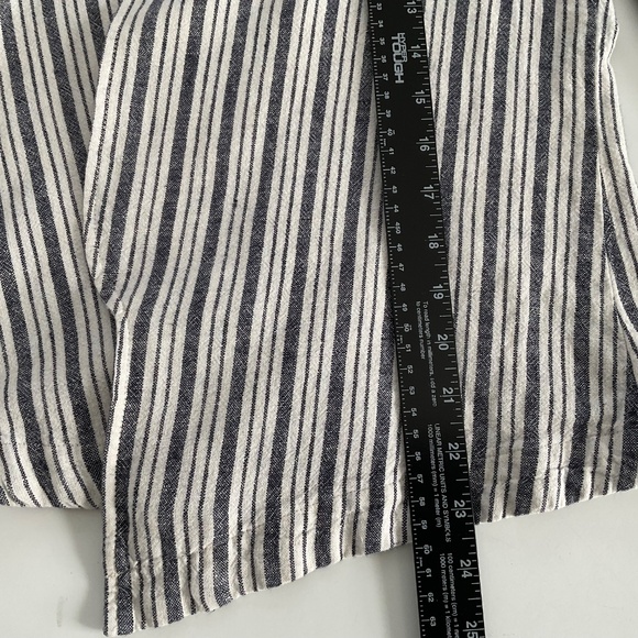 Sanctuary Striped Linen Blend Open Front Blazer Sz M Lightweight Business Casual - Picture 5 of 11